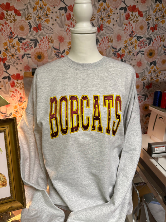BOBCATS Spirit Crewneck Sweatshirt | Game Day School Spirit Pullover