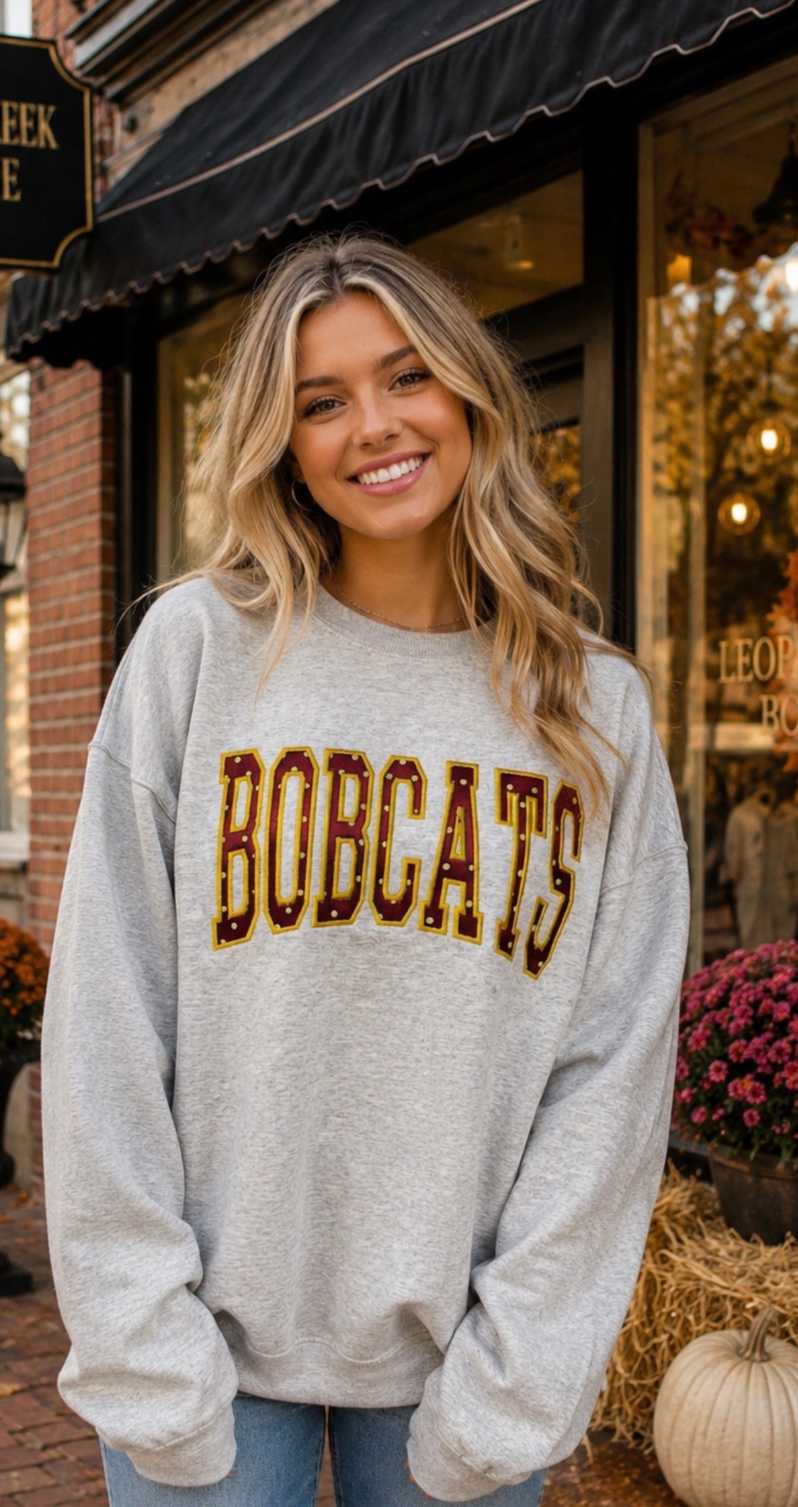 BOBCATS Spirit Crewneck Sweatshirt | Game Day School Spirit Pullover