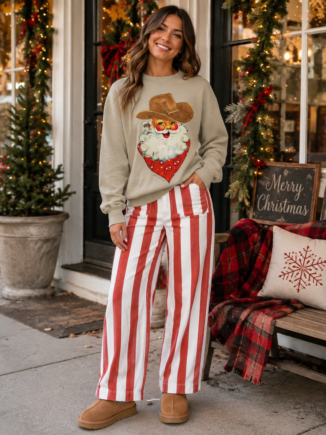 Bandana Santa Crewneck
