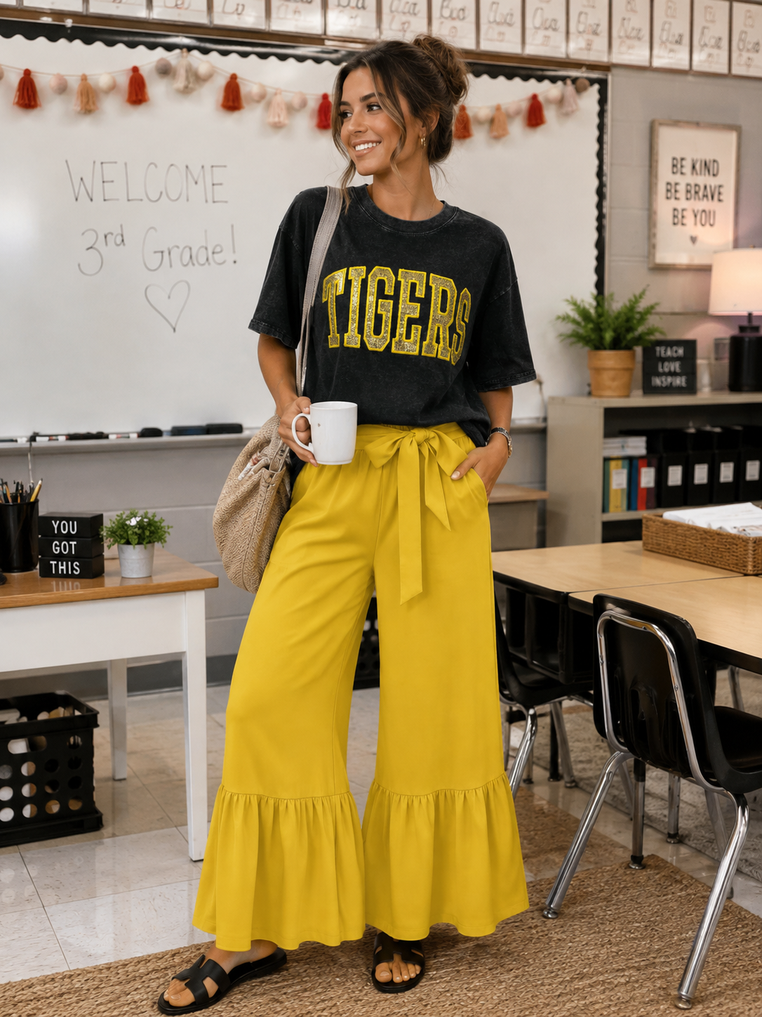 Embroidered Sequined TIGERS Tee