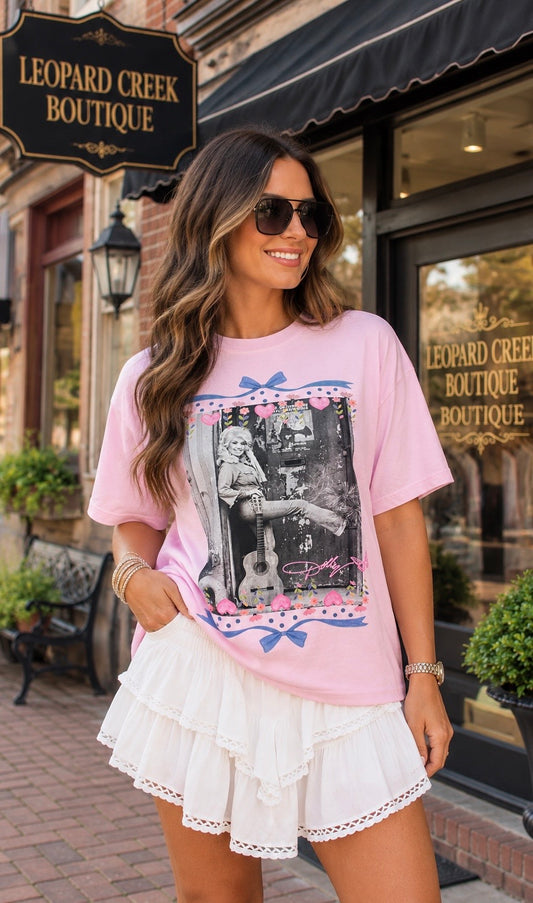 Dolly Graphic Bows & Hearts Tee