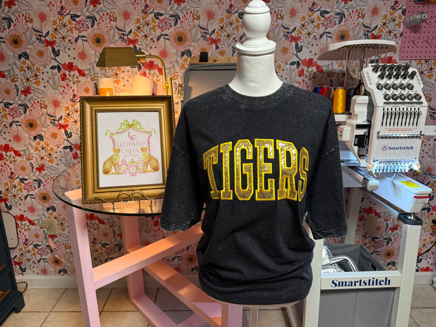 Sequined TIGERS Graphic Tee